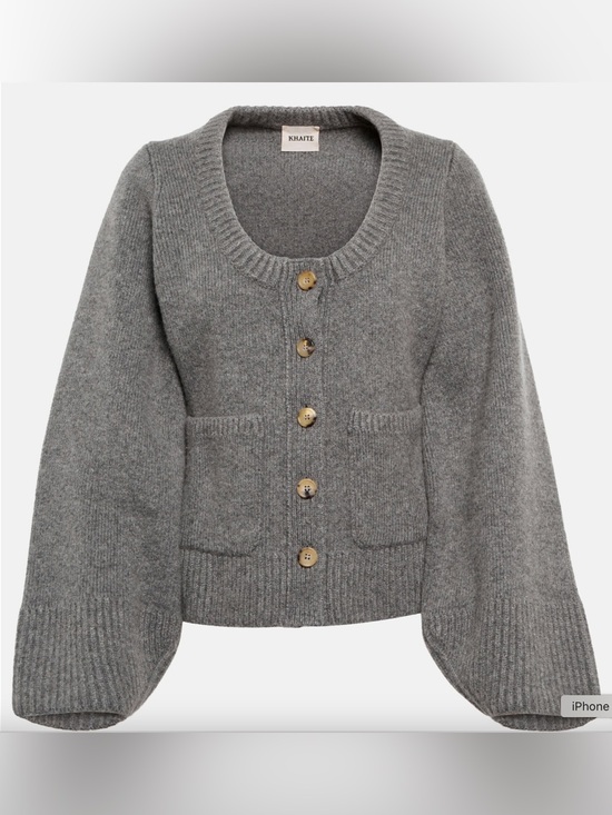 KHAITE Sweaters - $2150 Khaite Caro Cashmere Cardigan in Gray - Size XL